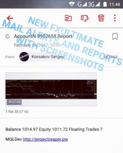 forex robot mail alerts with screenshots